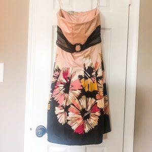 Kay Unger pink strapless dress size 8